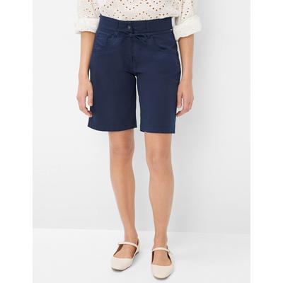 Bermudas BRAX "Style MAINE B", Damen, Gr. 46, Normalgrößen, blau (navy), 78% Baumwolle, 19% Lyocell, 3% Elasthan, Hosen Image