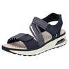 Keilsandalette RIEKER, Damen, Gr. 40, blau (nachtblau), Nubuklederimitat, Textil, sportlich, Schuhe, Sommerschuh, Outdoorschuh, Trekkingschuh mit genoppter Innensohle