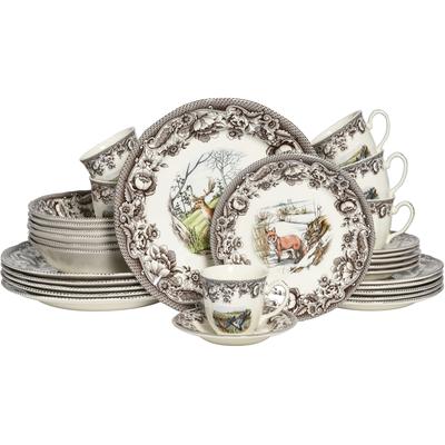Kombiservice CREATABLE "Haydon Grove, Kombi-Service 30-tlg", bunt, 30 tlg., Steingut, Geschirr-Sets, Tiermotive, Landhausstil Image
