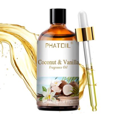 TEMU Phatoil 1pc 100ml/3.38 Fl.oz Coconut & Vanilla Fragrance Oils -for Diffusers, Humidifier, Candle Making -best Easter Gifts, Day Gifts For Lover, Family, Image