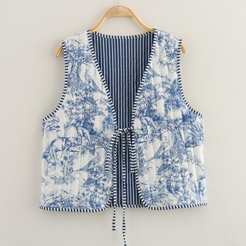 TEMU Printed Drawstring Vest Ct00898daa