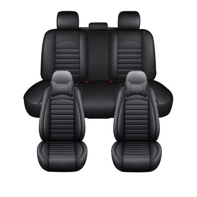 TEMU 5 Car Seat Covers For Ford, Suitable For , Focus, Escort, Kuga, And Fiesta, Fully Enclosed Leather Seat Covers, Universal For All . Image