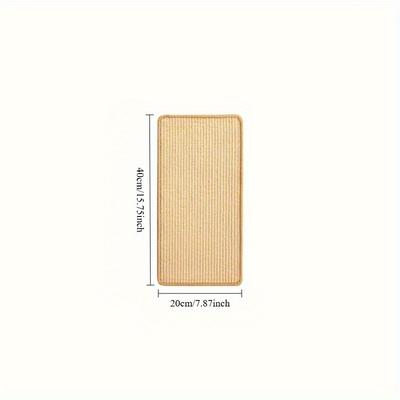 TEMU Durable Sisal Cat Scratching Board - No Mess, Sofa-safe Design For Exercise & Rest - Perfect Gift For Cats - Sturdy Wooden Frame, Natural Wood Sisal Rope, Cat Scratch Pa Image