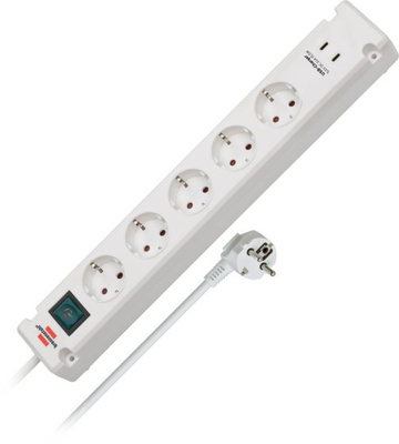 Brennenstuhl Bremounta 5-Way 3m USB wh