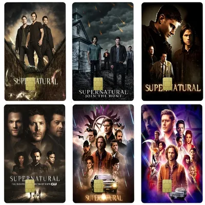 TV Play Series Supernatural Game Anime Sticker Film Skin Cover Case für Small Large No Chip Debit Kreditkarte Vorderseite