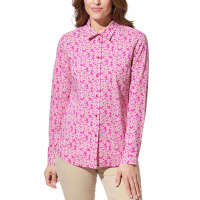 Walbusch Damen Bügelfrei-Hemdbluse Everyday Pink geblümt Image