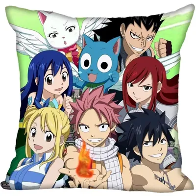 Anime Fairy Tail Kissenbezug Für Wohnzimmer Abdeckung Fall Moderne Home Dekorative Interessante Image