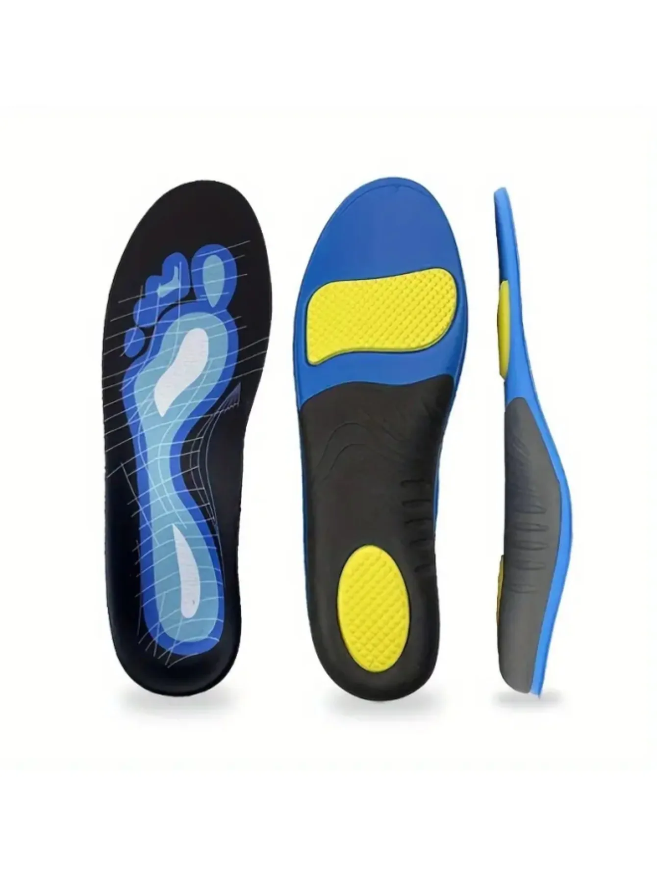 1 Paar Einlegesohlen zur Fußgewölbeunterstützung, physikalische Korrektur, Plattfüße, Sport, Stoßdämpfung, externe Flip-Beinform, spezialisiert flach Image