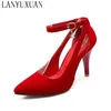 Schuhe Frau 2017 Neue Ankunft Hochzeit damen high heel schuhe Mode Süße Kleid spitz Frauen Schuhe Pumpt Große größe 28-54 E-1