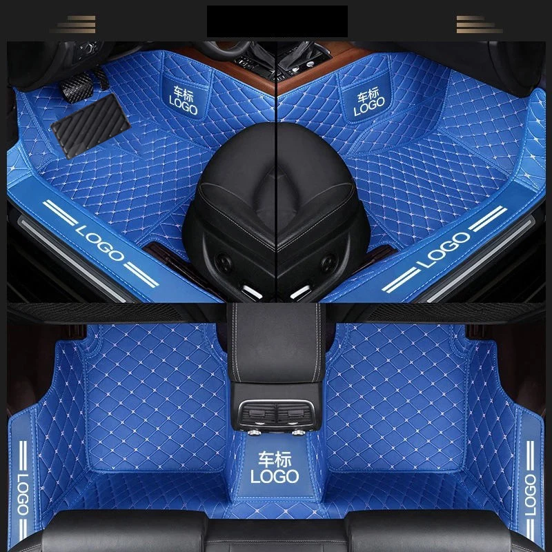 Yuckju Custom Leder Auto Matte für Audi alle Medaillen a6l r8 q3 q5 q7 s4 rs tt quattro a7 a8 a3 a4 a5 Autozubehör Image