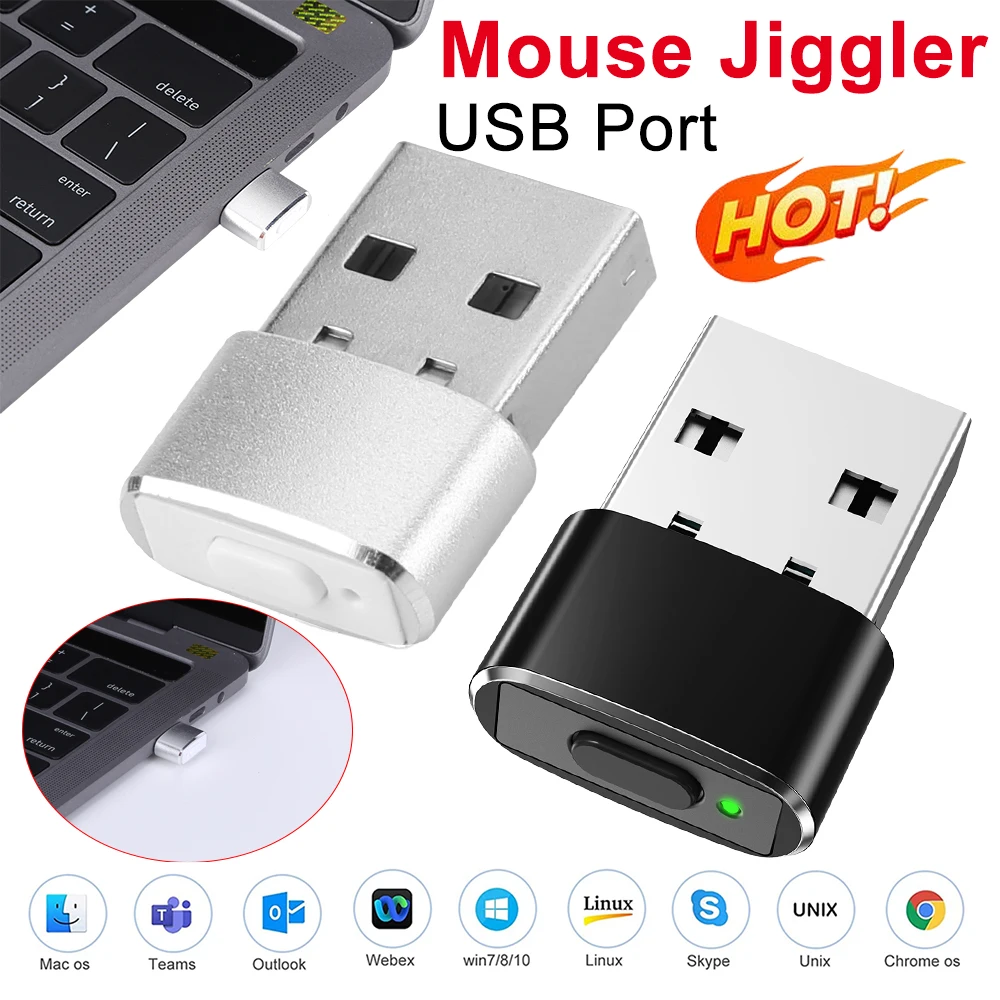 Mini-Maus-Jiggler USB-Port-Shaker Wiggler nicht nachweisbare automatische Mover für Laptop hält Computer wach simulieren Maus bewegung Image