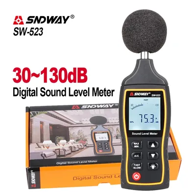SNDWAY LCD Digital Sound Noise Level Meter Professional Decibelimeter Noise Level Decibel Meter