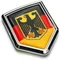 Autocollants chromés de voiture CBSHD077 autocollant allemand drapeau allemand voiture moto moto