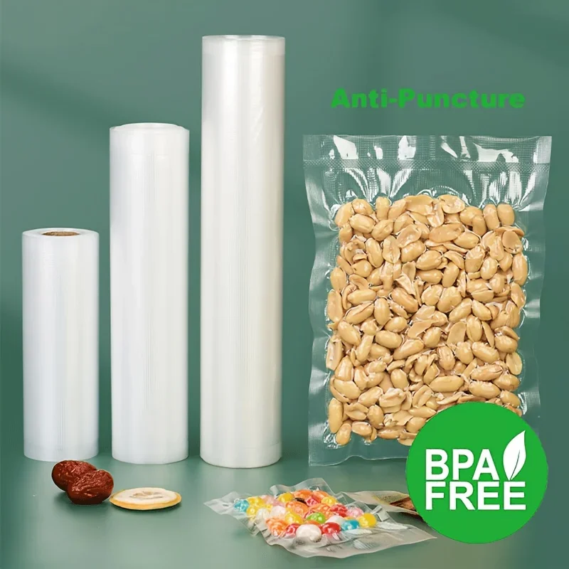 Sacs d'emballage sous vide RapDuty pour la conservation des aliments, sacs sous vide, rouleaux pour aliments, 1 rouleau