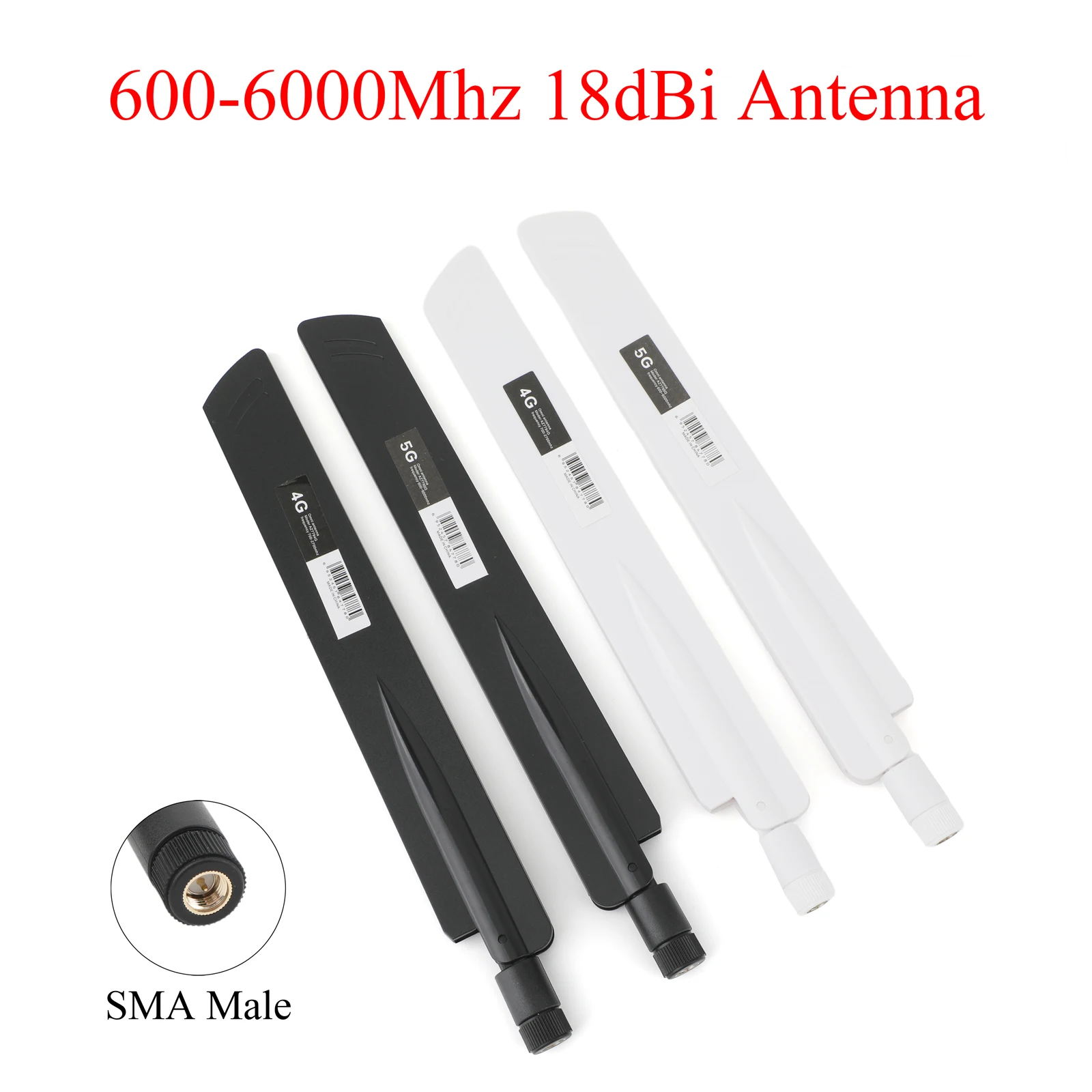 2/4PCS 5G 600-6000Mhz 18dBi Router WiFi Antenna SMA Maschio Per Scheda di Rete Del Computer WLAN Router Per ASUS Router