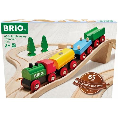 BRIO 36036 - Holzeisenbahn Jubiläums-Zugset, Holz-Eisenbahn mit Schienen und Zubehör, 36-teilig - Ravensburger Spieleverlag / Ravensburger Verlag GmbH