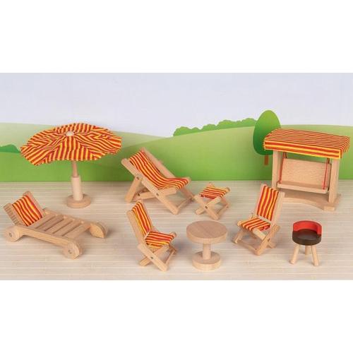 Goki 51913 - Puppenmöbel Garten - Gollnest & Kiesel