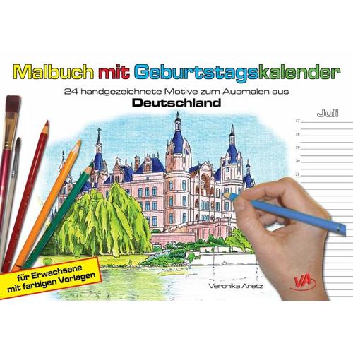 Malbuch mit Geburtstagskalender aus Deutschland - VA-Verlag