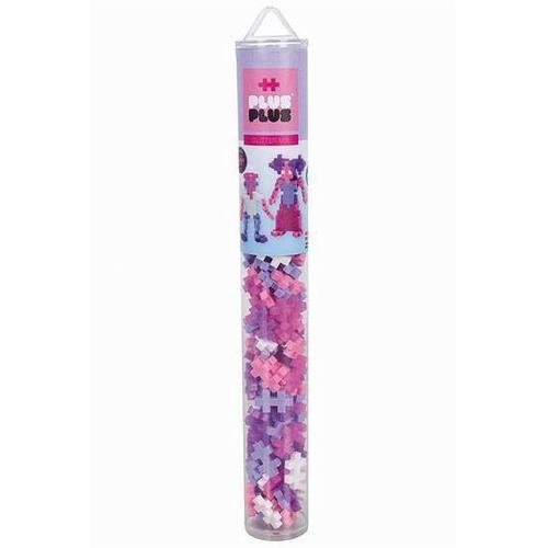 Plus-Plus® 9604244 - Glitzer, Tube, 100 Bausteine, Konstruktionsspielzeug, mehrfarbig - Plus Plus