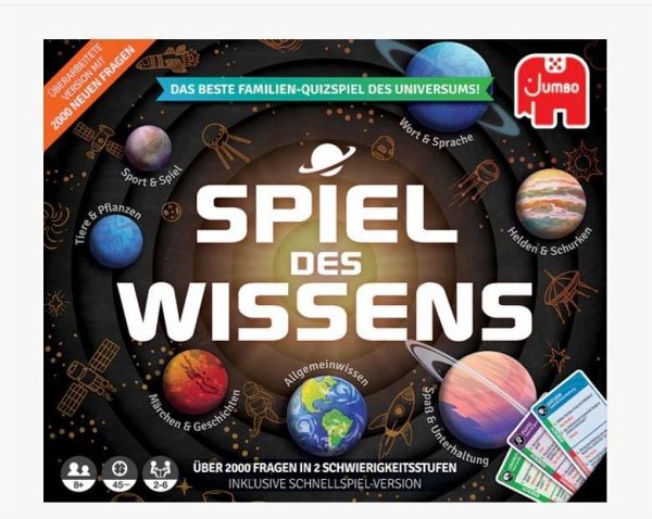 Jumbo 19907 - Spiel des Wissens, Sonnensystem, Familien-Quizspiel des Universums - Jumbo / Jumbo Spiele