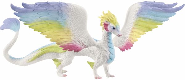 Schleich 70728 - Bayala, Regenbogendrache mit beweglichen Flügeln, Höhe: 13,3 cm - Schleich