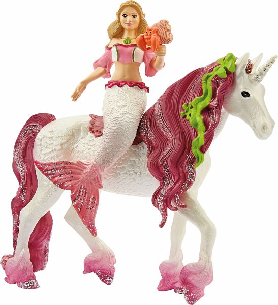 Schleich Bayala 70593 - Meerjungfrau-Feya auf Unterwassereinhorn - Schleich