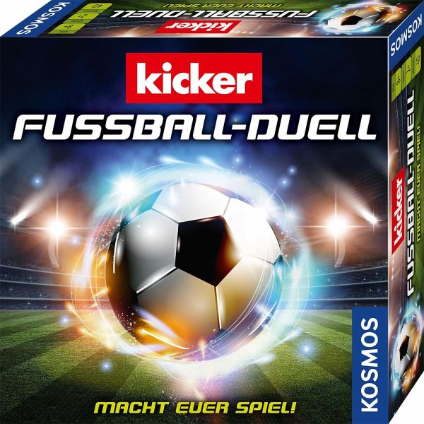 KOSMOS 684563 - Kicker Fußball Duell: Macht euer Spiel!, taktisches Fussball-Brettspiel, Würfelspiel - Kosmos Spiele