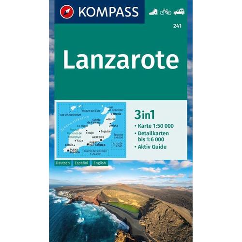 KOMPASS Wanderkarte 241 Lanzarote 1:50.000
