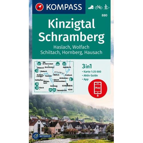 KOMPASS Wanderkarte 880 Kinzigtal Schramberg, 1:25.000