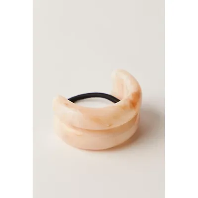 Jumbo Acrylic Pony Cuff at Free People in Latte