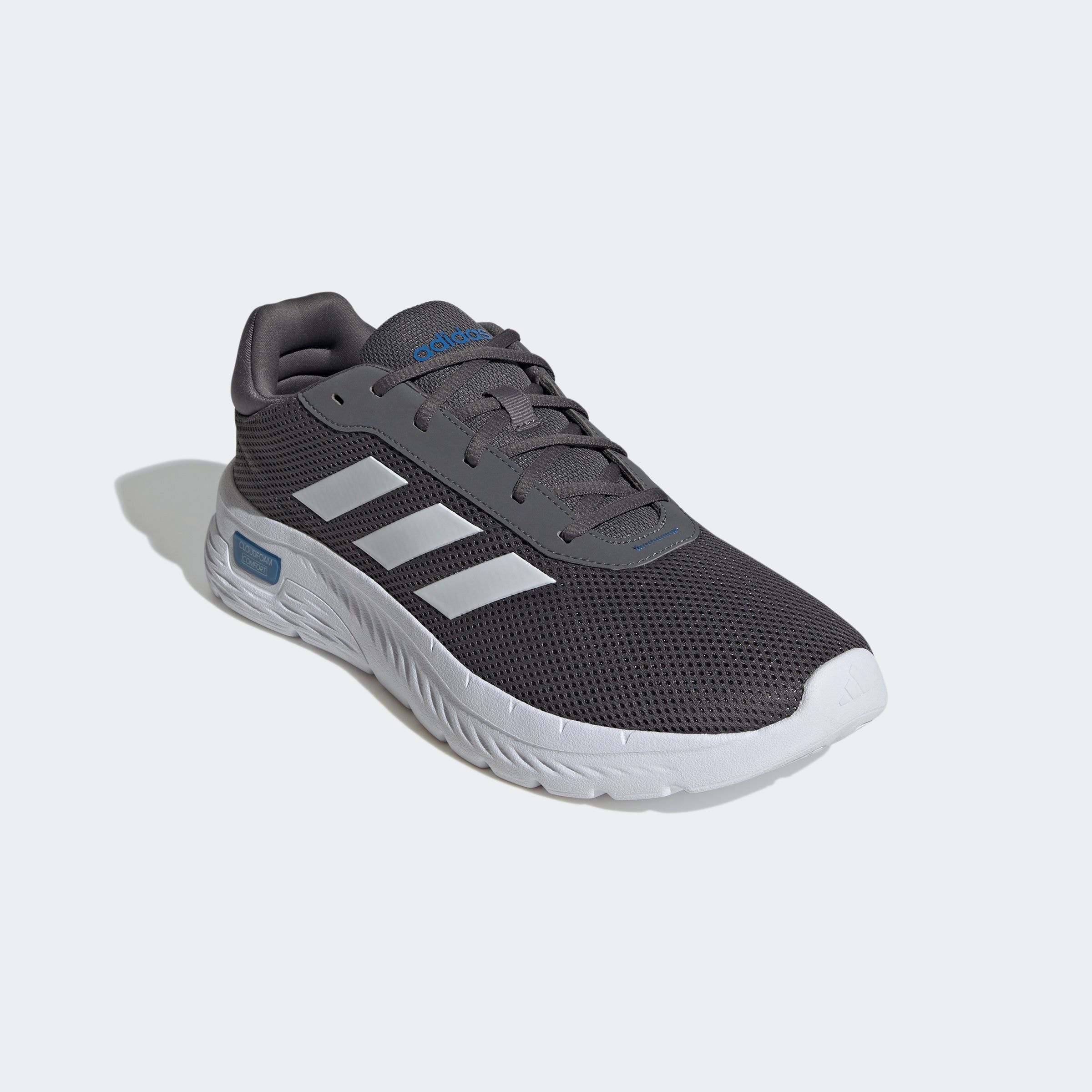 Walkingschuh ADIDAS SPORTSWEAR "CLOUDFOAM COMFY", Herren, Gr. 48, grau (grau five, cloud weiß, bright royal), Synthetik, Textil, Schuhe Walkingschuh