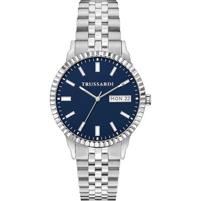 Trussardi Herrenuhr Edelstahl blau, silber Herren Image