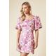 Dorothy Perkins Womens Petite DP Luxe Jacquard Square Neck Mini Dress - Pink - Size 12 UK | Dorothy Perkins Sale | Discount Designer Brands