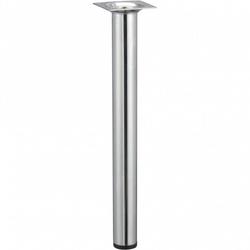 Pied Table Basse Cylindrique Hettich Fixe Acier Chromé Gris
