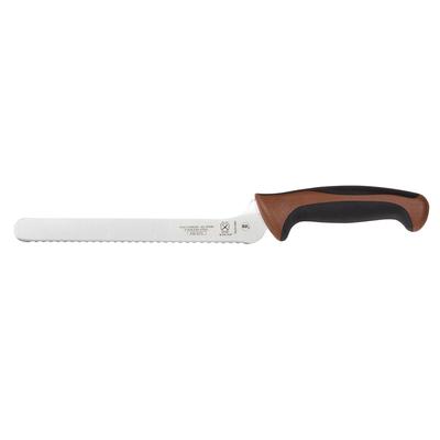 Mercer Culinary M22418BR 8" Bread Knife w/ Brown Santoprene/Polypropylene Handle, High Carbon Japanese Steel