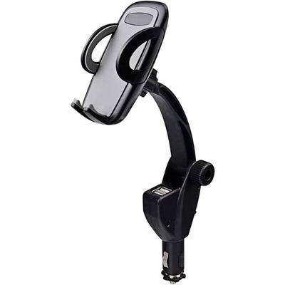 Lntyq - Kfz-Handyhalterung, 2-in-1-Dual-USB-Autoladegerät mit verstellbarer Halterung, universeller Image