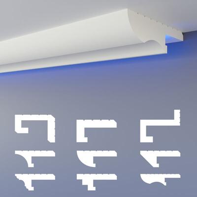Heximo - led Schattenfugen Profil Stuckleisten, indirekte Beleuchtung xps Styropor Trockenbau Image