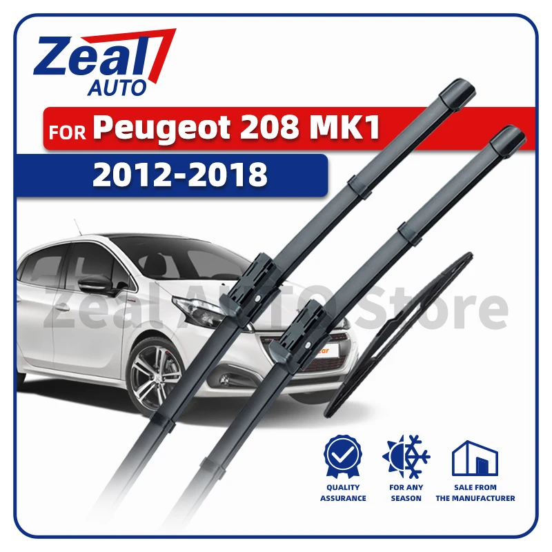 LHD Vorne Hinten Wischerblätter Für Peugeot 208 MK1 A9 2012 - 2018 GTi 3x windschutzscheibe 26 "16" 14 "Zubehör 2013 2014 2015 2016 2017 Image