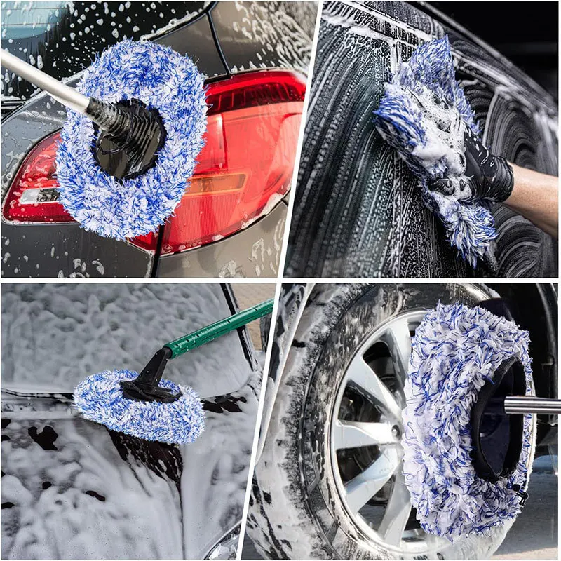 Ersatz Stoff abdeckung für Auto langen Griff Bürsten kopf Auto wasch bürste Plüsch Mopp Bürsten abdeckung 1pc Reinigung Autozubehör Image