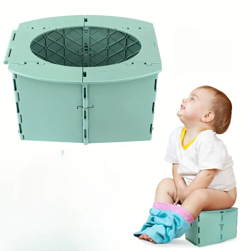 1 Stück faltbare Auto-Toilette, tragbares Reisetöpfchen für Erwachsene und Kinder, auslaufsicheres Design, leicht, Pendeln, Camping-Toilettensitz