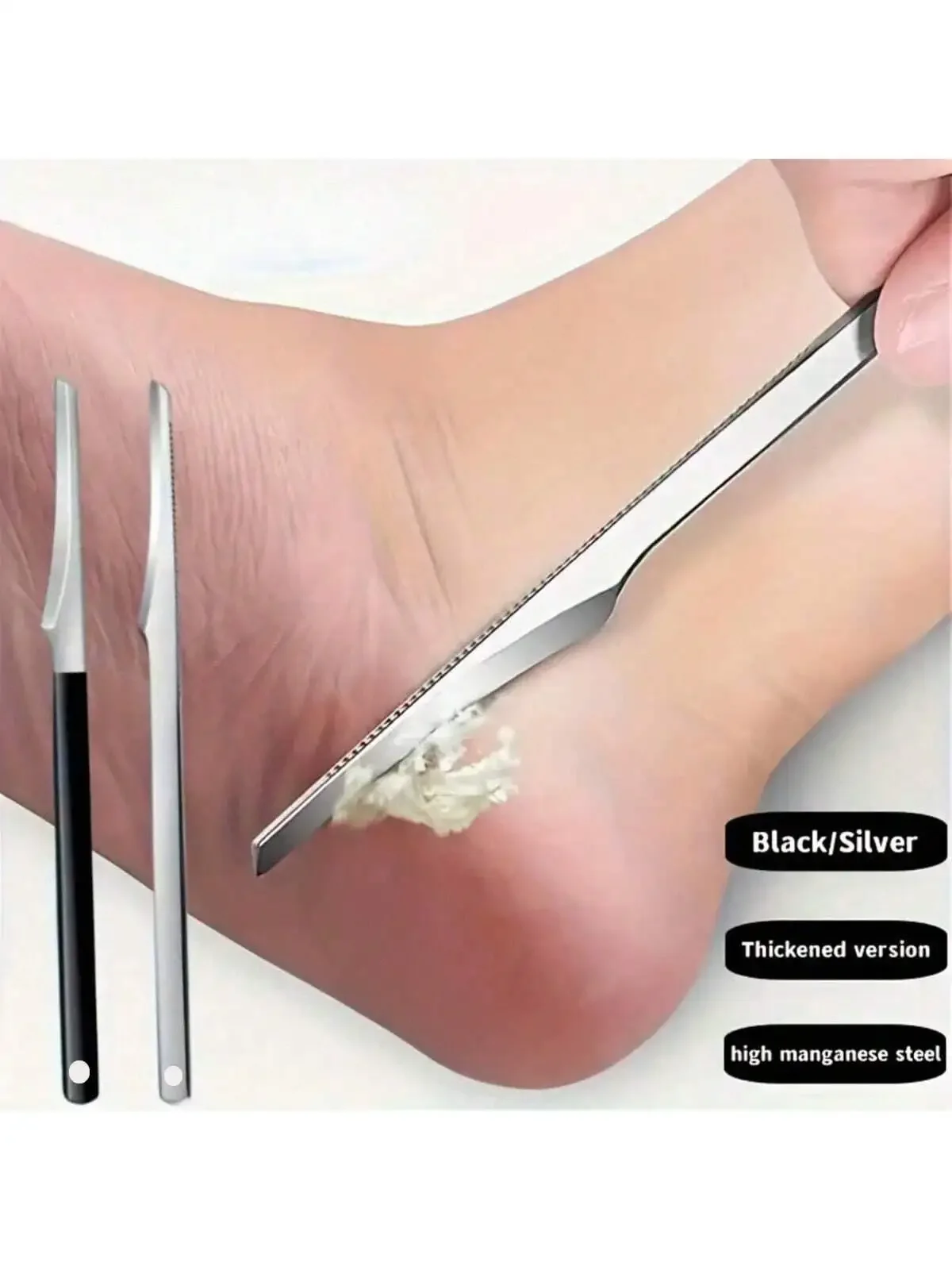 Zehennagelschere, Fußpflege-Werkzeuge, Edelstahl-Set zum Entfernen der Nagelhaut, professionelles Pediküre-Messer-Set, 2-teilig Image