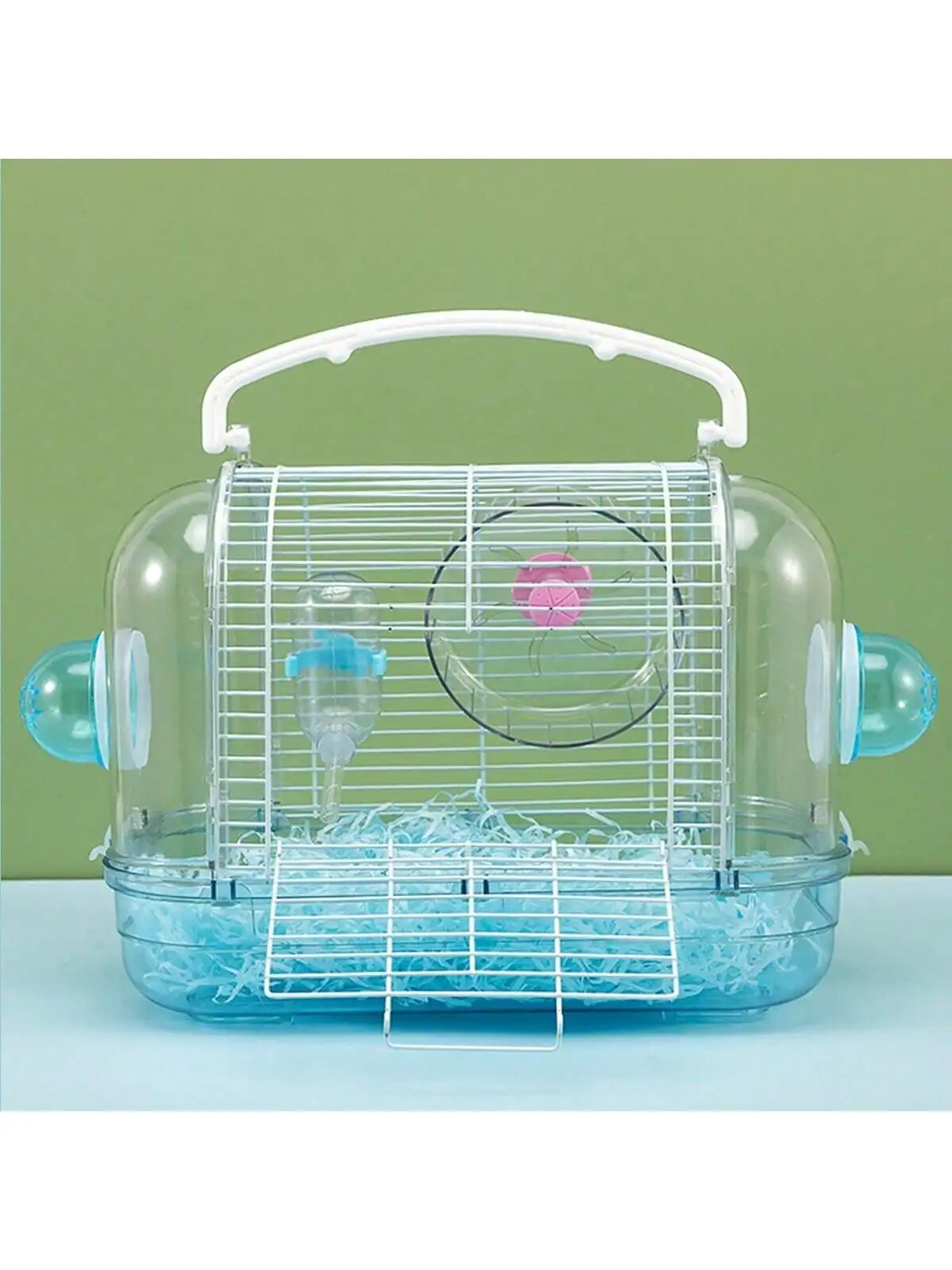 1pc Hamster Käfig Kleine Burg drei-stöckige Villa mit Haus Burg Käfig Transparent Kleine hamster käfig Basis käfig Tragbare käfig Pe Image