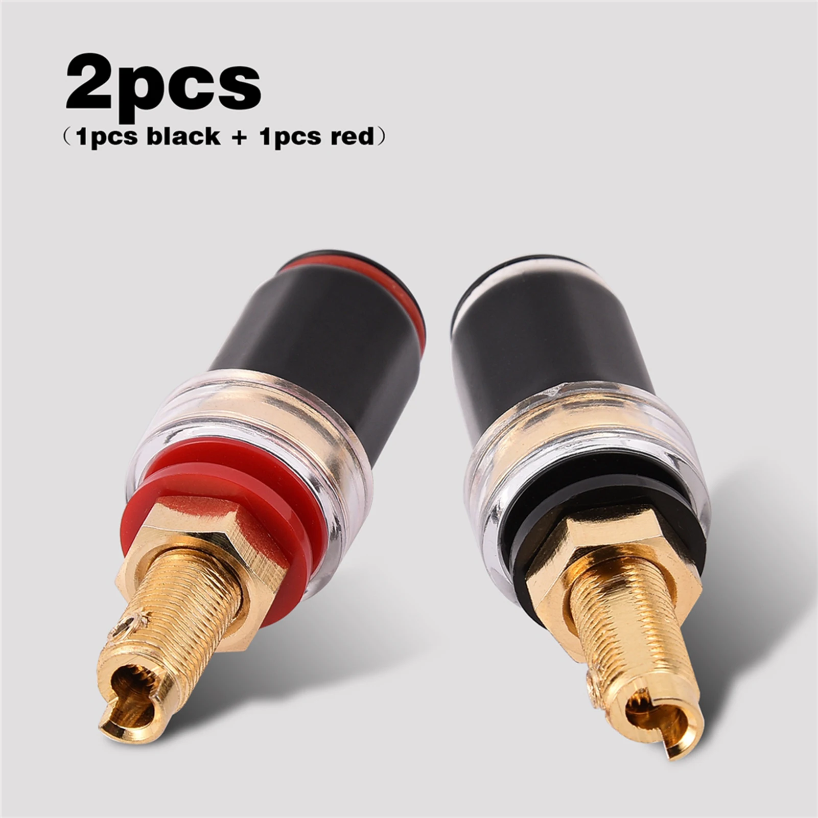 Schwarz & Rot Schweißen Kupfer Lautsprecher Verstärker Terminal für 4mm Bananen Stecker 4mm Bananen Stecker Kupfer Terminal Binding post Image