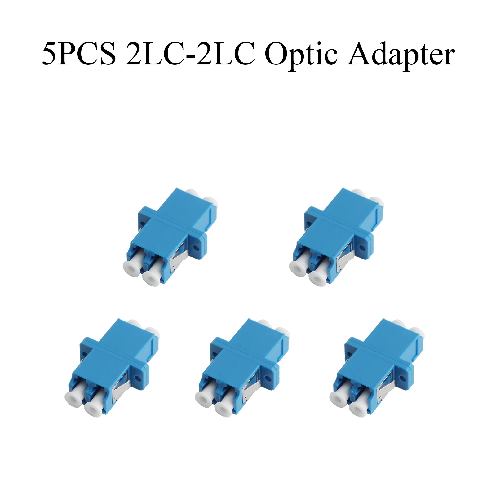 5PCS 2-Core Fiber Optic Dual Core Adapter UPC 2 LC Buchse auf 2 LC Buchse Single-mode Konverter Stecker Hybrid Stecker Image