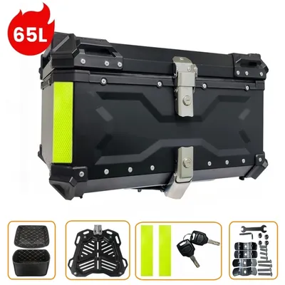 55l 65l Universal Motorrad Top Box Aluminium legierung Helm Aufbewahrung sbox Top Shell wasserdichte Box Helm Key Lock Heck Werkzeug kasten
