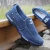 Luxus Designer männer Leinwand Schuhe Slip auf Casual Schuhe Denim Männlichen Faulenzer Weiche Fahren Mokassin Outdoor Atmungsaktive Männer Turnschuhe