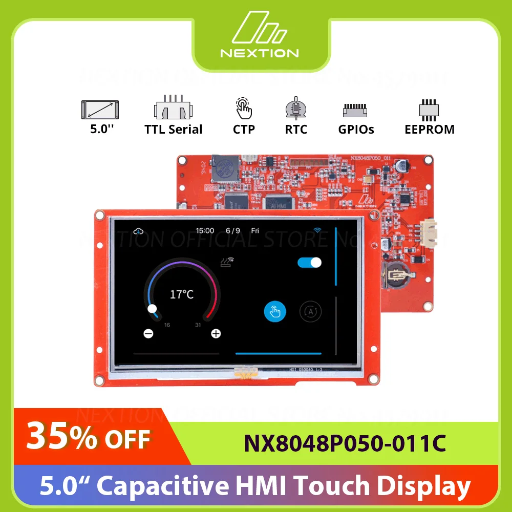 NEXTION NX8048P050-011C 5,0 Zoll LCD-TFT Kapazitiven HMI Touch Display Modul Intelligente Serie Panel Bildschirm Ohne Gehäuse Image