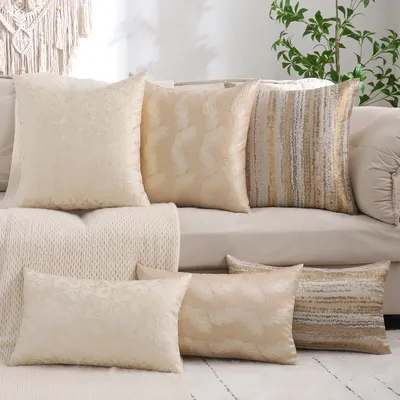 1PC Gold Dekoration Dekokissenbezug Jacquard Home Sofa Dekoration Image