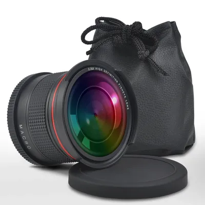 52 mm 0,35 x HD-Fisheye-Weitwinkelobjektiv (mit Makroportion) für Nikon DSLR-Kameras D5500 D5300 D5200 D5100 D3500 D3400