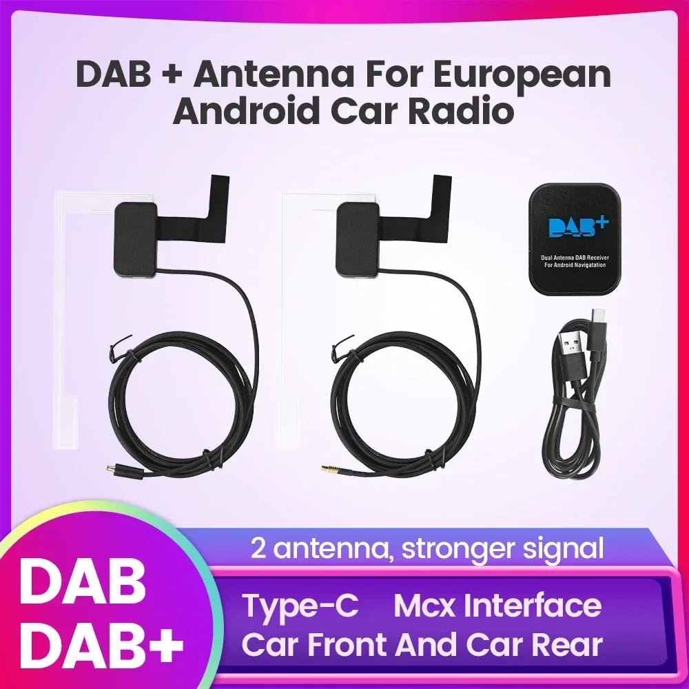DAB-Antenne DAB+ Module MCX-Adapter für europäische digitale Rundfunk Universal Android Autoradio GPS FM Stereo Receiver Player Image